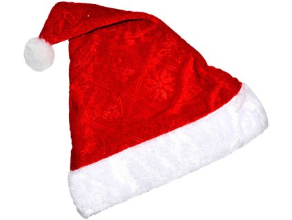 KARNEVAL Čepice vánoční s bambulí Santa *KARNEVALOVÝ DOPLNĚK*