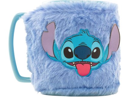 Keramický hrnek 440 ml s plyšovým návlekem postavičky Lilo & Stitch