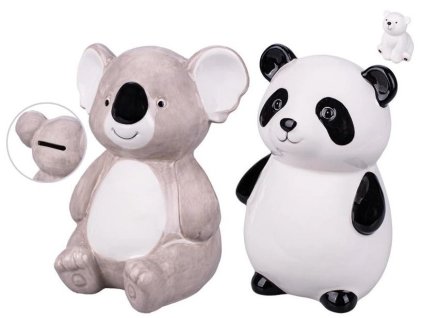 Pokladnička medvídek porcelánová 3 druhy