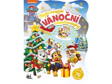 JIRI MODELS Omalovánky vánoční se samolepkami Tlapková patrola