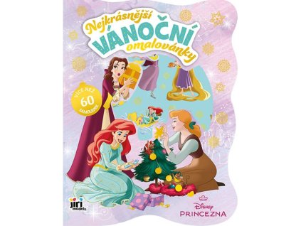 JIRI MODELS Omalovánky vánoční se samolepkami Disney Princezny