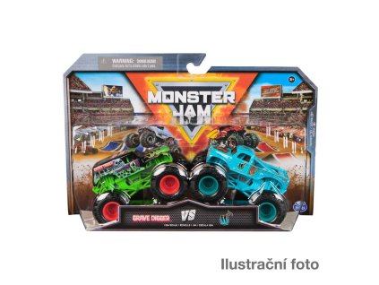 SPIN MASTER MONSTER JAM - sběratelský kovový model auta Monster Truck, set 2 modelů, assort, 1:64