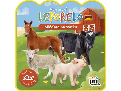 JIRI MODELS Moje první leporelo Mláďata na statku + 5 pěnových dílků