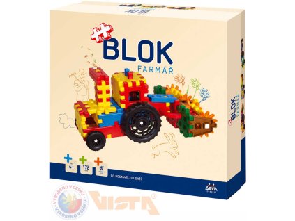 SEVA BLOK Farmář plastová STAVEBNICE 172 dílků v krabici
