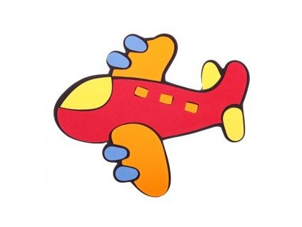 Dekorace Letadlo (pěnová samolepící na stěnu, sklo, nábytek apod.)