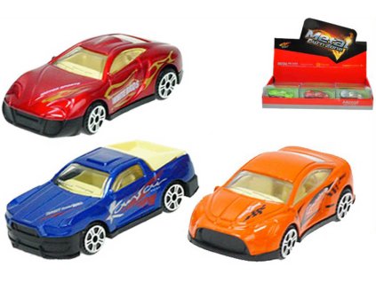 Auto sportovní model 7cm kovové různé druhy s grafikou
