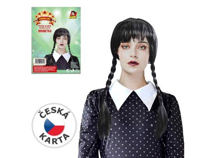 KARNEVAL Paruka černé vlasy *KARNEVALOVÝ DOPLNĚK*