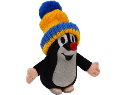 MORAVSKÁ ÚSTŘEDNA Krtek (Krteček) 12cm modro-žlutý kulich PLYŠ