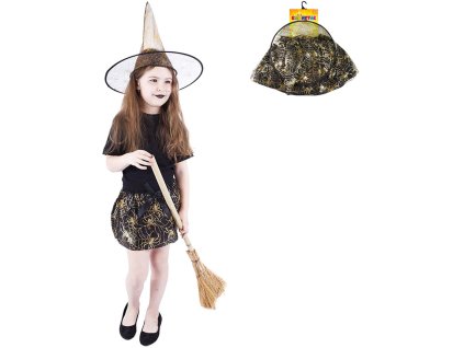 KARNEVAL Sukně tutu čarodějnice set s kloboukem 3-7 let *KOSTÝM*