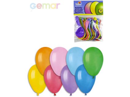 GEMAR Balónky nafukovací 19cm Pastelové barevné set 20ks v sáčku