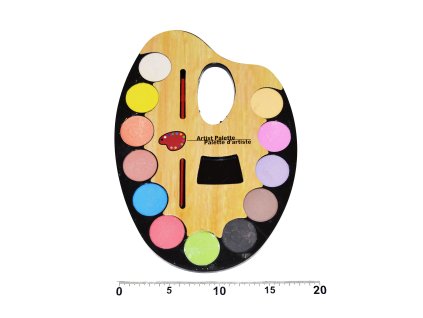 Vodové barvy paleta - 12 barev