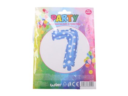Balónek nafukovací - číslo 7 modrý