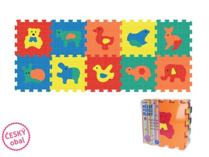 Bloky měkké - Zvířata 10 ks 32x32cm