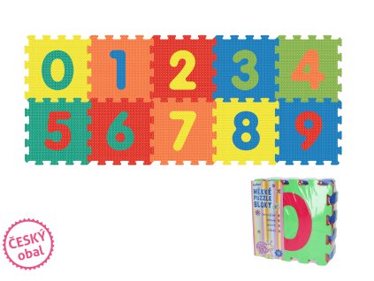 Bloky měkké - Číslice 10 ks 32 x 32 cm