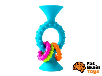 Fat Brain chrastítko pipSquiz Loops modré 13 cm