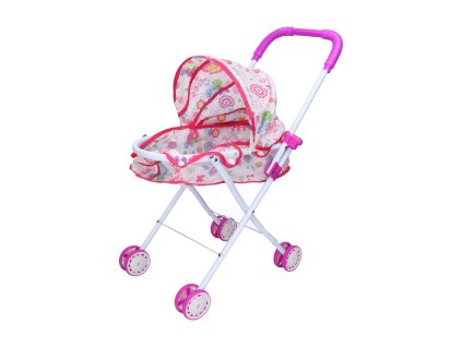 Hluboký kočárek pro panenky 48 x 28 x 54 cm