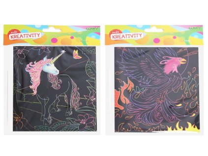 Vyškrabovací obrázek 18x14,5cm, 4 listy