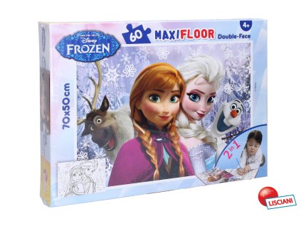 Frozen Puzzle Maxi 60 Elsa a Anna oboustranné 70x50 cm