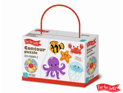 Far Far Land Puzzle obrysové moře 5 obrázků