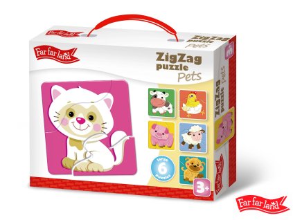 Far Far Land Puzzle ZigZag mazlíčci 6 obrázků