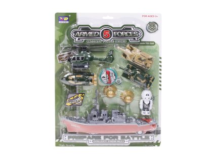 Vojenská technika set s lodí 28 cm