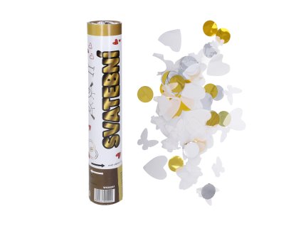 Párty konfety vystřelovací Svatební 30 cm