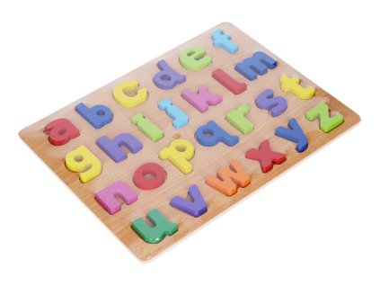 Vkládačka dřevěná abeceda 30x22,5 cm