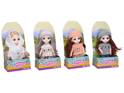 Panenka v zimním oblečení 15 cm