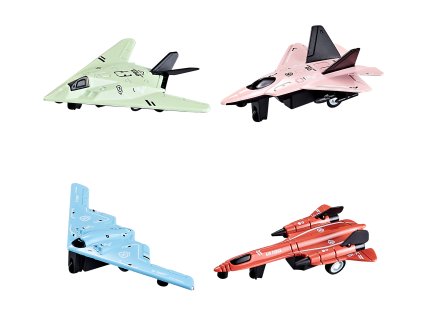 Stíhačka kovová na zpětné natažení 11 cm