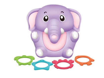 Slon s kroužky do vany 13 cm