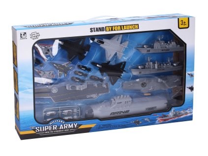 Letadlová loď s katapultem 25 cm set s ponorkou