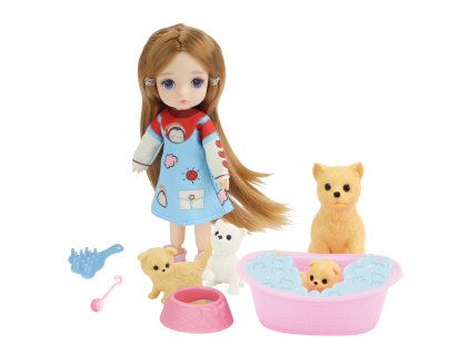 Panenka s pejsky 12cm