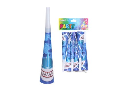 Párty trumpetky ŽRALOK 20 cm, 6 ks