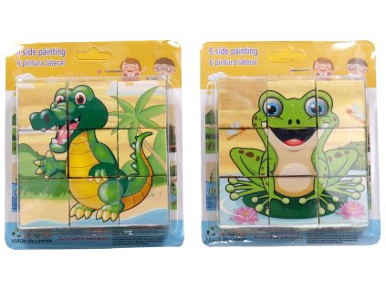 Kostky obrázkové dřevěné 10x10 cm