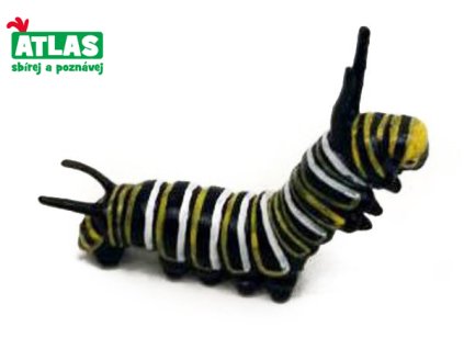 A - Figurka Housenka Monarcha stěhovavý 6,5 cm