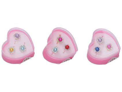 Prstýnek s perlou set 3 ks