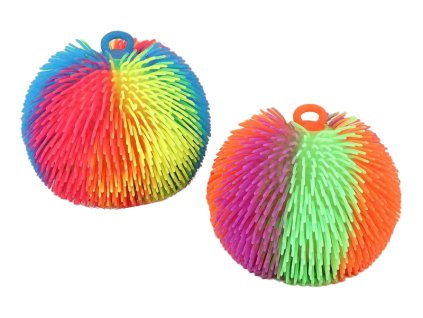 Mačkací míček duhový 17 cm