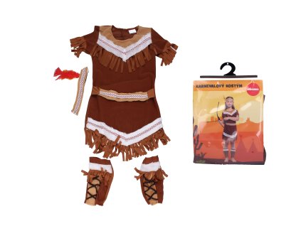 Set karneval - indiánka M 110-120 cm