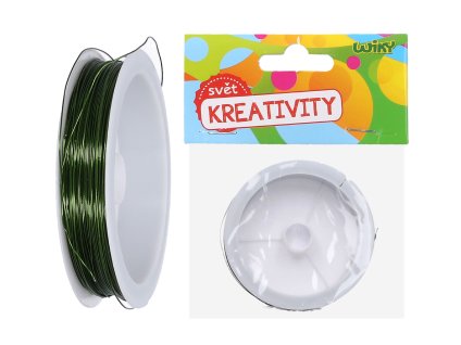 Vázací drátek dekorační zelený 0,4 mm, 30m