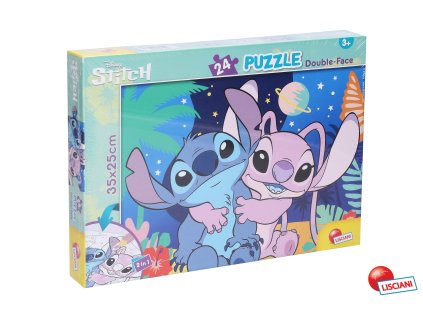 Stitch puzzle oboustranné 35x25 cm 24 dílků