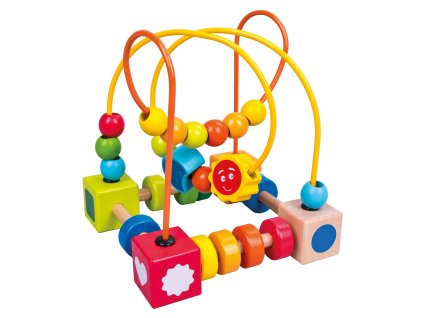 Labyrint s korálky dřevěný 16cm