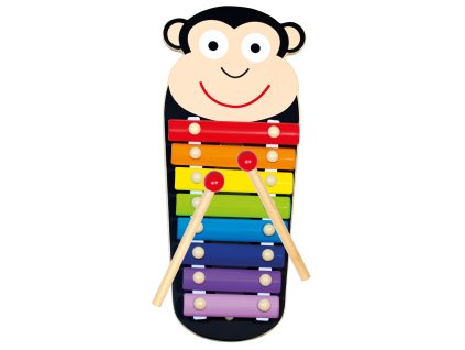 Xylofon kovový Opička 32cm