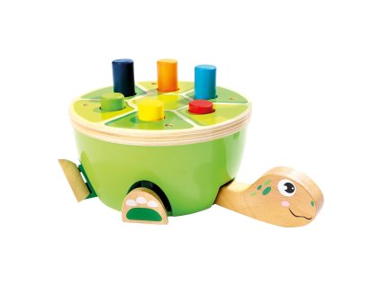 Zatloukačka želva dřevěná 25cm