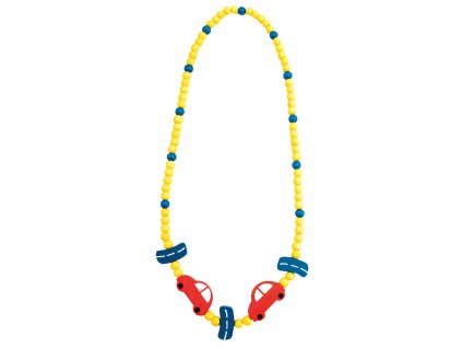 Náhrdelník auto dřevěný 20cm