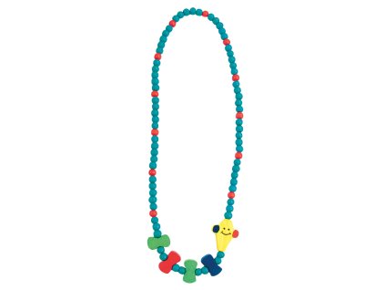 Náhrdelník drak dřevěný 20cm