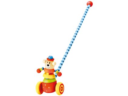 Jezdík medvěd na tyči dřevěný 55cm