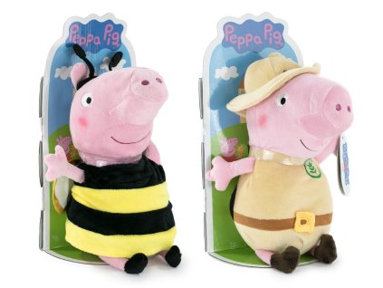 Peppa Pig plyš Peppa v oblečku 28 cm