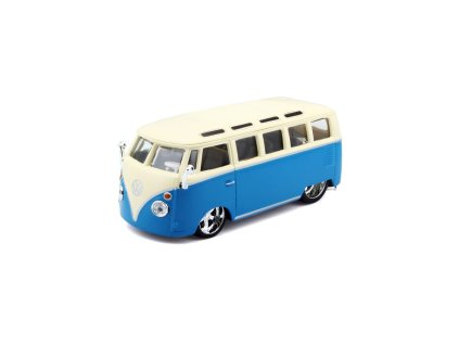 Bburago 1:32 Plus Volkswagen Van Samba Blue/White