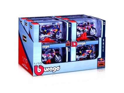 Bburago 1:18 Red Bull KTM Motorcycle DP 12 ks ASST
