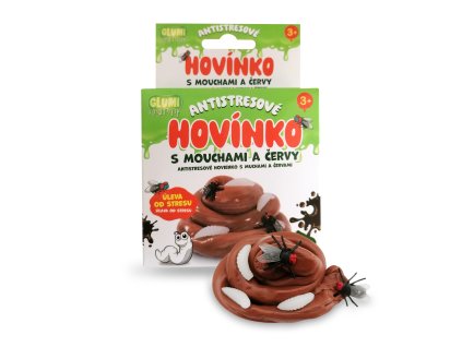 GLUMI Antistresové hovienko s muchami a červami